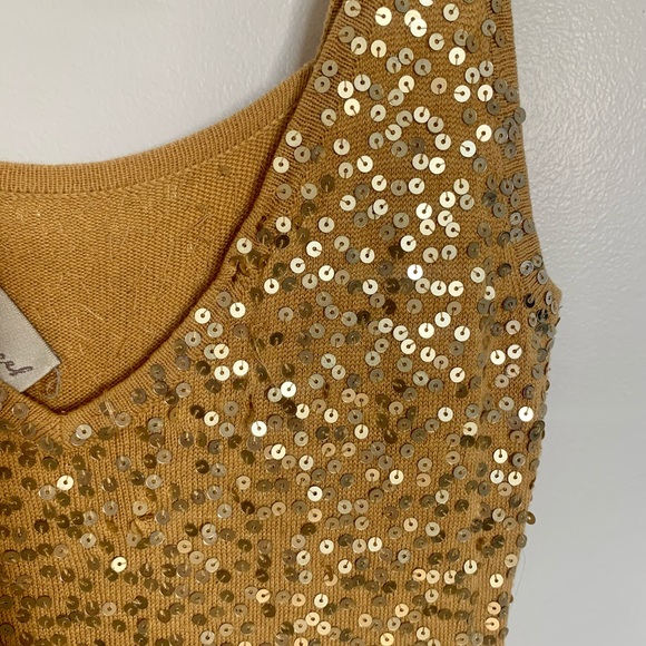 Sexy Gold Sequin Spiegel Bodycon Dress - Picture 4 of 8